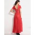 Women's Sexy Mesh and Lace V Neck Maxi Nightwear Gown