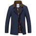 Men's Long Sleeve Long Trench coat , Cotton Pure Plus Size